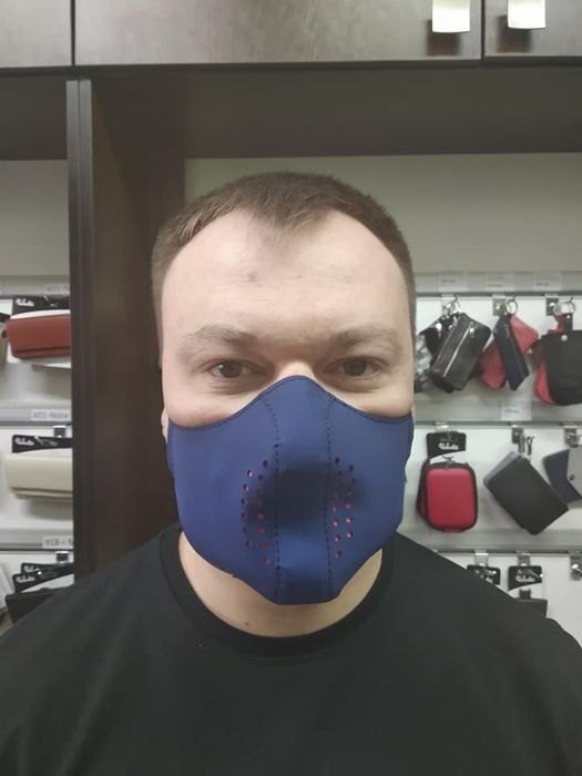 Багаторазова захисна маска для обличчя Valenta Синя, ВХ746, Темно-синій