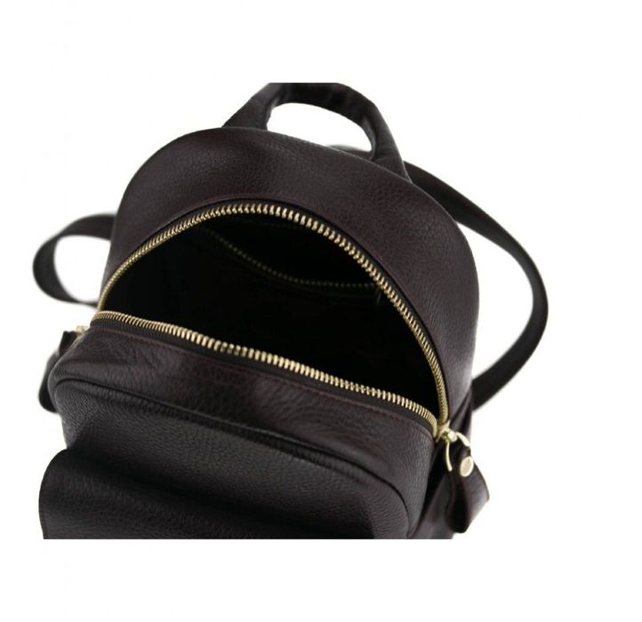 Women's Leather Valenta Backpack Bag Burgundy